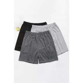 3-Pack Elastic Waist Shorts