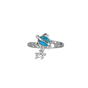 Blue Opal Honu Ring