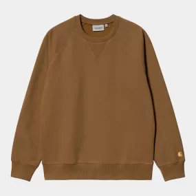 Carhartt Chase Sweat Hamilton Brown / Gold