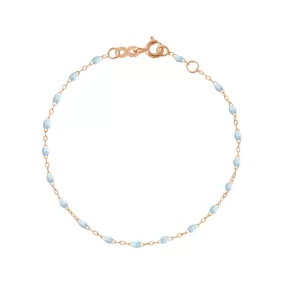 Classic Gigi Baby Blue bracelet, Rose Gold, 6.7"