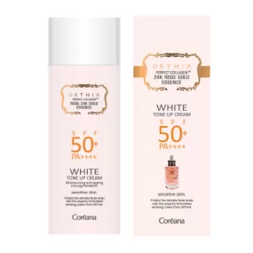 Coreana ORTHIA Perfect Collagen 24K Rose Gold Essence White Tone Up Cream Sensitive Skin SPF50 PA    