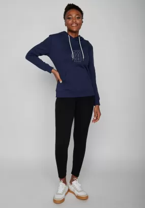 Greenbomb Women's Navy Coffee Cup Chipper Hoodie