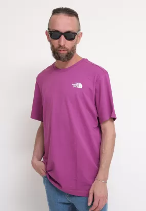 M S/S Red Box Tee - Purple Cactus Flower