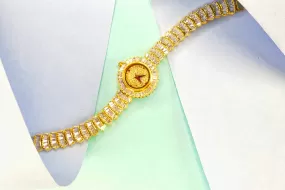 Stylish Gold Plated Cz Watch By Asp Fashion Jewellery