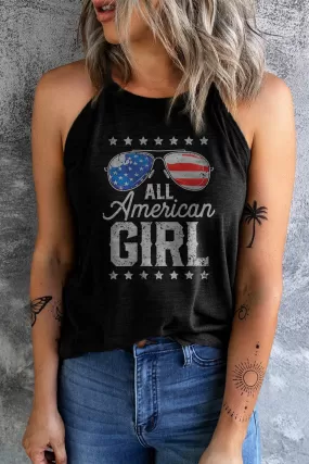 Tanktop mit Grafik „ALL AMERICAN GIRL“