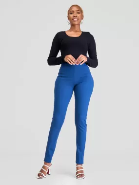 Vivo Basic Panelled Leisure Pants - Light Navy Blue