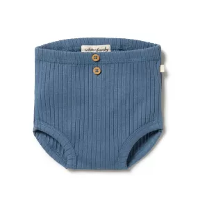 Wilson & Frenchy Organic Rib Nappy Pant - Ocean