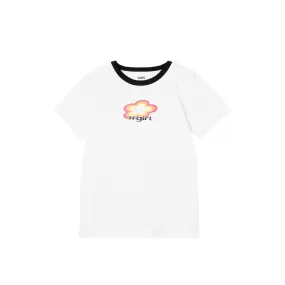 X-Girl Womens Flower Logo Ringer Classic SS Tee